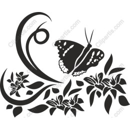 Elegant Butterfly and Floral