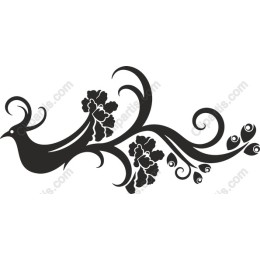 Elegant Bird and Floral