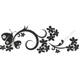 Floral Butterfly Swirl