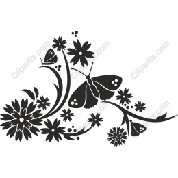Elegant Butterfly and Floral