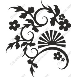 Elegant Floral Sunburst