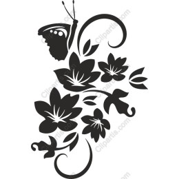 Butterfly Floral Elegance Clipart