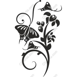Elegant Butterfly and Floral