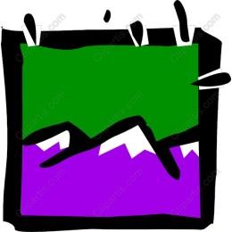 Vibrant Abstract Mountain Landscape