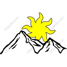 Cheerful Sun and Mountain
