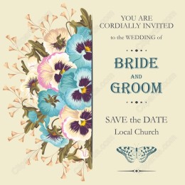 Elegant Floral Wedding Invitation