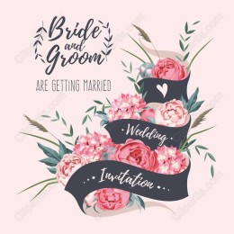 Bride and Groom Wedding Invitation
