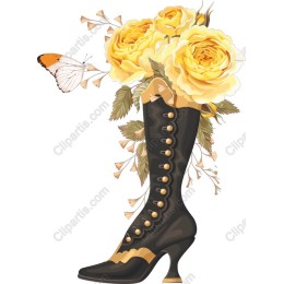 Vintage Floral Boot