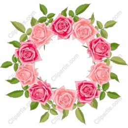 Elegant Pink Rose Wreath