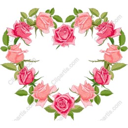 Elegant Heart-Shaped Rose Wreath
