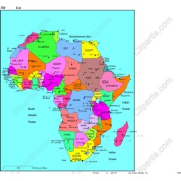 Vibrant Africa Map