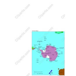 Antarctica Map - Educational