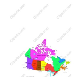 Colorful Canada Map