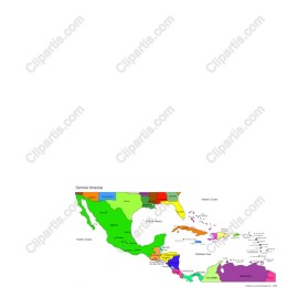 Vibrant Central America Map