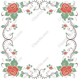 Elegant Floral Rose Border