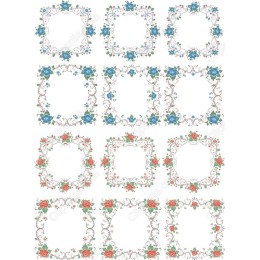 Floral Frame Clipart Bundle - 12 Intricate