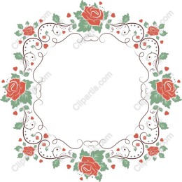 Floral Rose Frame