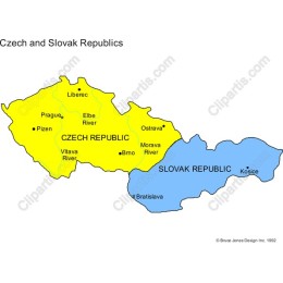 Czech and Slovak Republics Map