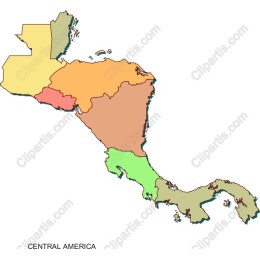 Central America Illustrated Map