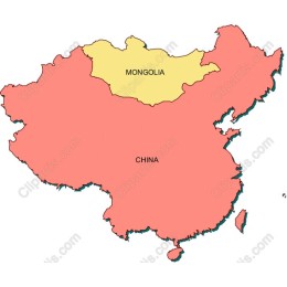 Mongolia and China Map