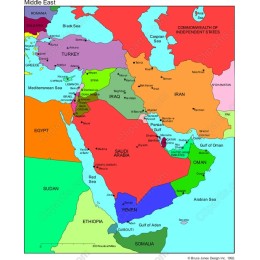 Middle East Map - Scalable