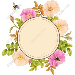 Floral Blossom with Bees - Customizable Template
