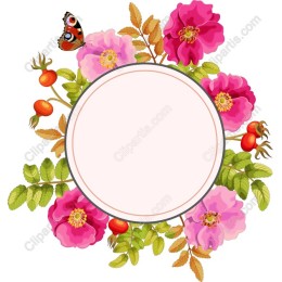 Customizable Floral with Butterfly