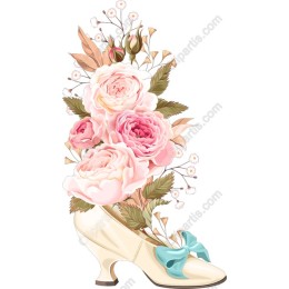 Elegant Vintage Floral High-Heeled Shoe