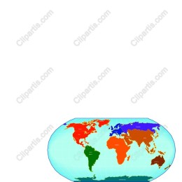Vibrant Oval World Map