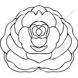 Elegant Rose Line-Art