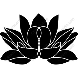 Elegant Black-and-White Lotus Flower
