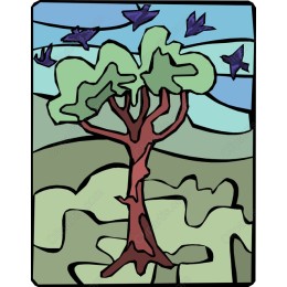 Vibrant Stylized Tree