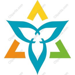 Vibrant Butterfly Geometric Set