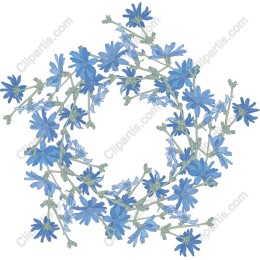 Blue Floral Wreath