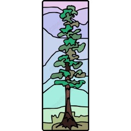 Stained Glass Pine Tree