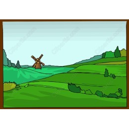 Charming Windmill Landscape