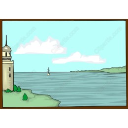 Tranquil Lighthouse Coastal