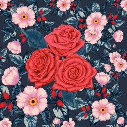 Exquisite Floral - Red Roses and Pink Flowers