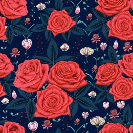 Elegant Red Roses Pattern