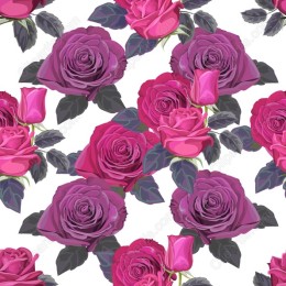 Vibrant Roses Seamless Pattern