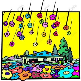Whimsical Flower Cascade