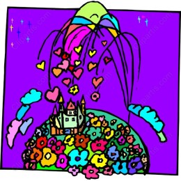 Whimsical Castle with Heart Cascade