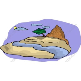 Vibrant River and Mountain Landscape