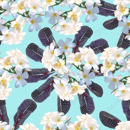 Elegant Floral Pattern in Turquoise