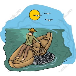 Fisherman in Boat
