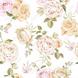 Pastel Roses Floral Pattern