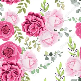 Elegant Pink Rose Floral Pattern