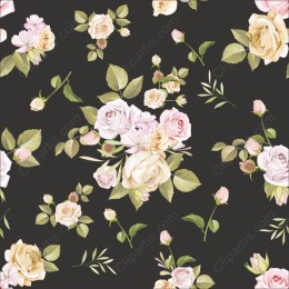 Pastel Roses Floral Pattern