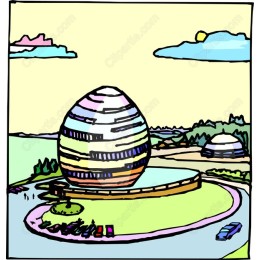 Striped Egg Architectural