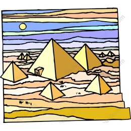 Egyptian Pyramids Sunset